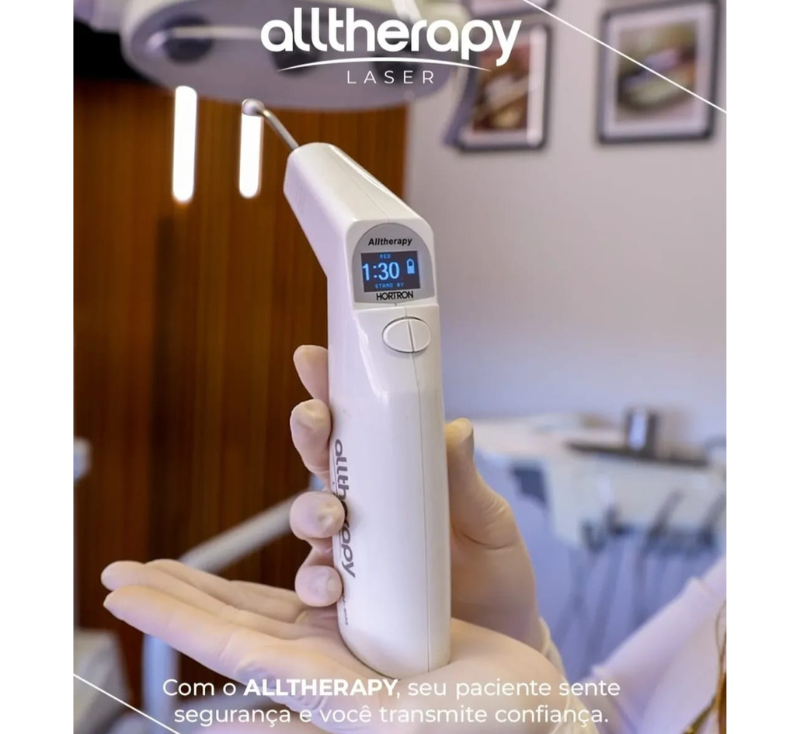 O laser portátil que revolucionou a reabilitação clínica. Com potência dupla (660nm e 808nm), visor digital multitarefas e protocolos pré-definidos, o AllTherapy Laser Hortron oferece mais controle, precisão e praticidade para sua rotina profissional. ➡️ Ideal para odontologia, fisioterapia, estética e fonoaudiologia.